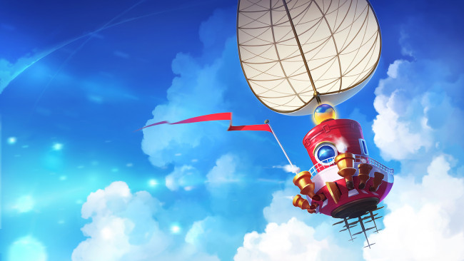 Обои картинки фото видео игры, super mario odyssey, корабль, парус, полет