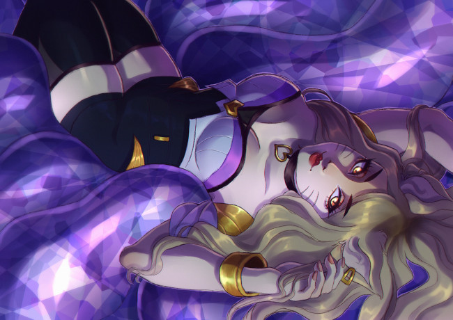 Обои картинки фото видео игры, league of legends, ари, блондинка, хвосты