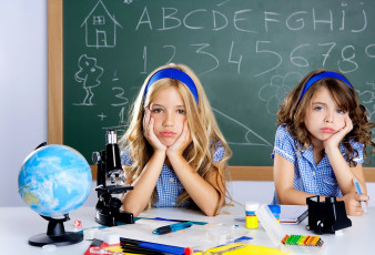 Картинка разное люди девочки доска глобус микроскоп