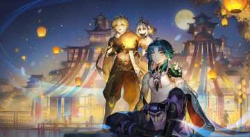 Картинка аниме genshin+impact персонажи фонари