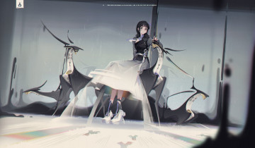 Картинка аниме животные +существа девушка