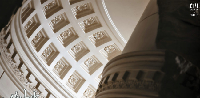 Обои картинки фото фэнтези, _ghost blade ,  призрачный клинок, дворец, лепнина, колонна