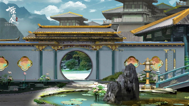 Обои картинки фото рисованное, кино,  мультфильмы, здания, двор, ланьлин