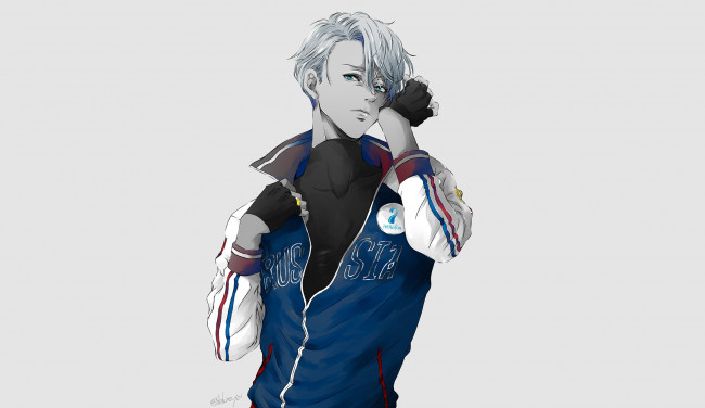 Обои картинки фото аниме, yuri on ice, victor, nikiforov