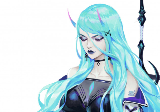 Обои картинки фото аниме, ангелы,  демоны, девушка