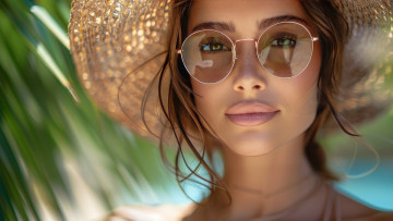 Картинка девушки -+лица +портреты очки портрет шляпа