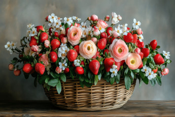 Картинка 3д+графика еда- food клубника