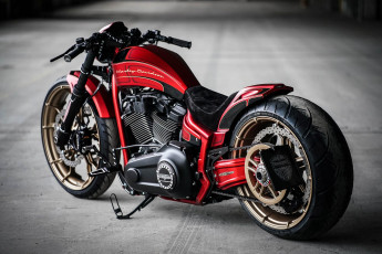 Картинка харлей мотоциклы harley-davidson мотоцикл байк красный thunderbike customs