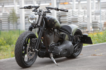 Картинка harley мотоциклы harley-davidson мотоцикл байк чёрно-зелёный