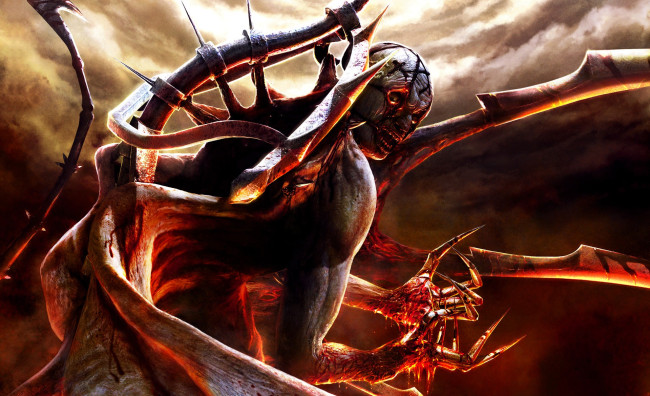 Обои картинки фото видео игры, clive barker`s jericho, монстр, нежить, тучи