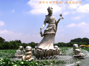 обоя города, фонтаны