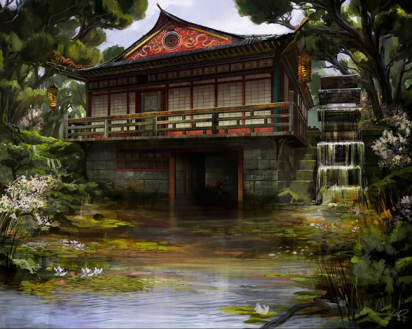 Обои картинки фото рисованные, природа