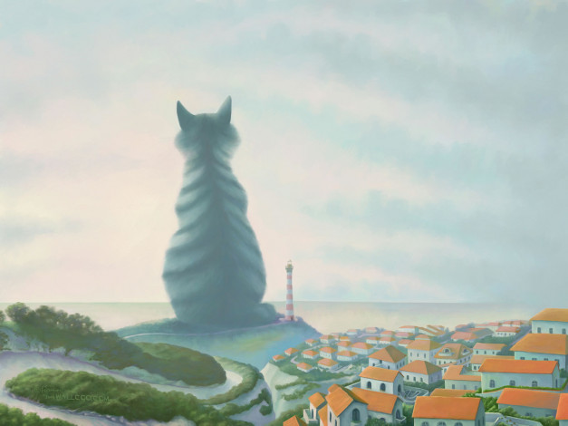 Обои картинки фото рисованные, животные, коты