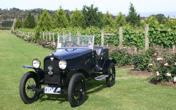 Картинка автомобили классика 1924 wanderer изгородь