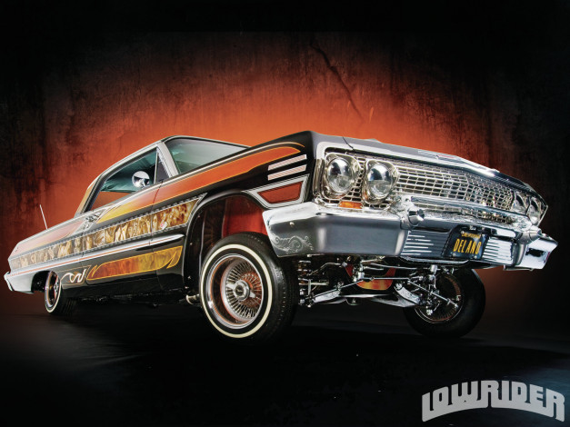 Обои картинки фото 1964, chevrolet, impala, автомобили