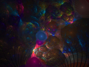 Картинка 3д графика fractal фракталы фон узор цвета