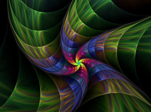 Картинка 3д графика fractal фракталы узор цвета