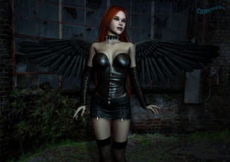 Картинка 3д графика angel ангел крилья девушка