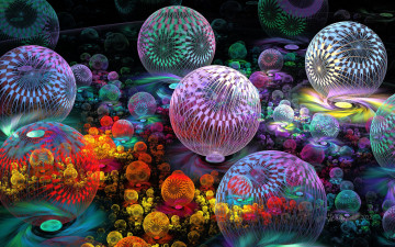 Картинка 3д графика fractal фракталы узор цвета