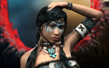 Картинка 3д графика people люди девушка