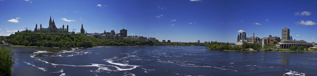 Обои картинки фото города, оттава, канада, панорама, ottawa