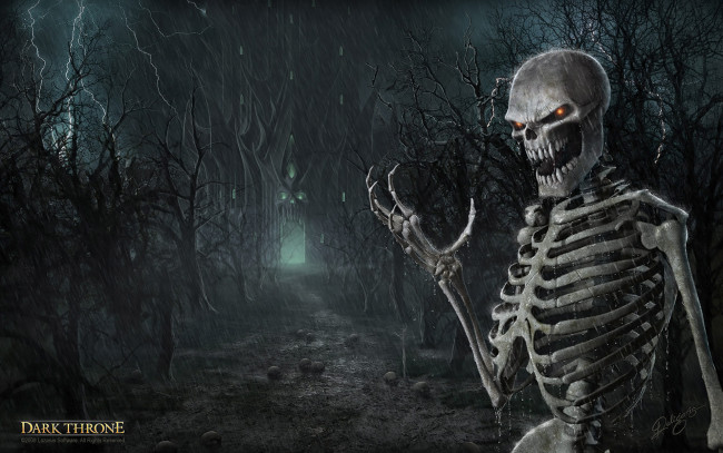 Обои картинки фото фэнтези, нежить, скелет