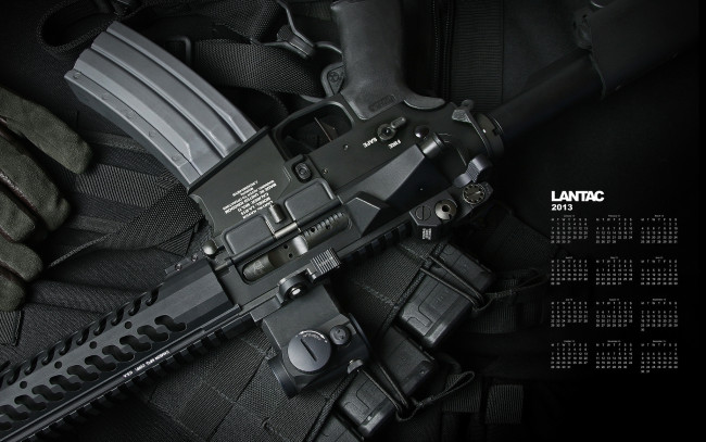 Обои картинки фото календари, оружие, автомат, 2013