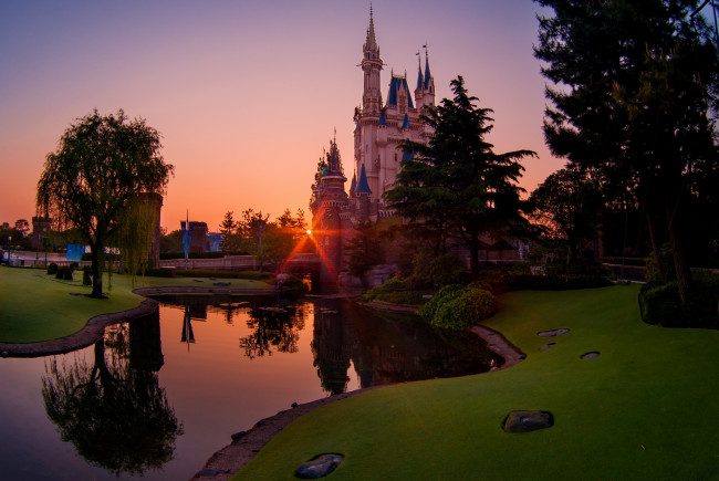 Обои картинки фото города, диснейленд, замок, золушки, токио