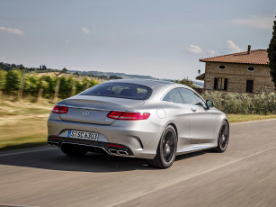 Картинка автомобили mercedes-benz s 63 amg coupе c217 2014г серый