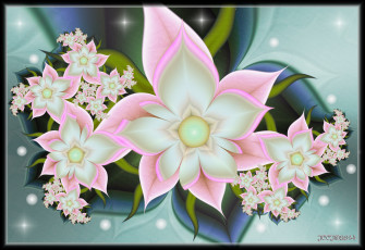 Картинка 3д+графика цветы+ flowers узор фон цвета