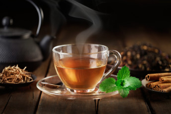 Картинка еда напитки +Чай чашка мята