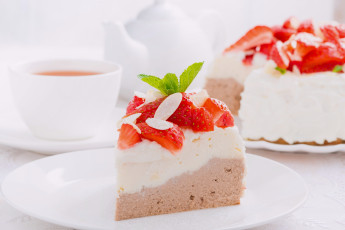 Картинка еда торты клубника тортик