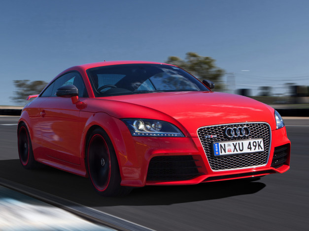 Обои картинки фото автомобили, audi, coupe, plus, 8j, au-spec, tt, rs, красный