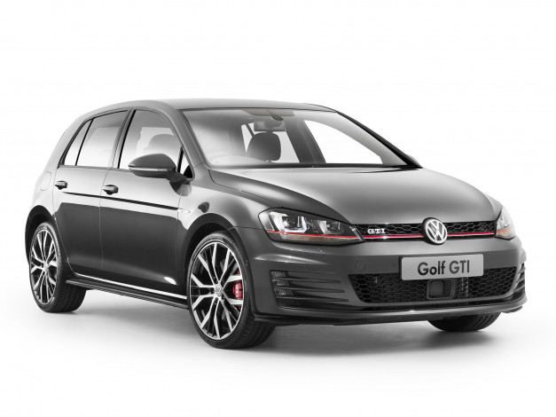 Обои картинки фото автомобили, volkswagen, темный, 2014г, typ, 5g, au-spec, 5-door, performance, golf, gti