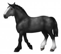 Картинка рисованное животные +лошади лошадь фон