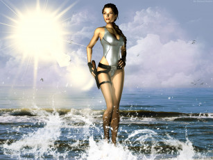 Картинка 3д+графика фантазия+ fantasy оружие фон взгляд девушка