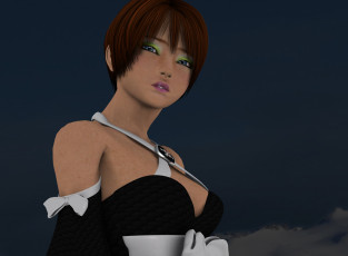 Картинка 3д+графика люди+ people фон взгляд девушка