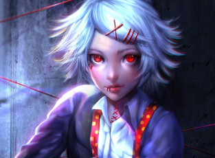 Картинка разное арты арт sangrde аниме tokyo ghoul suzuya juuzou парень заколки нить