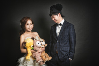 Картинка разное мужчина+женщина невеста жених любовь девушка пара парень азиаты праздник игрушки свадьба