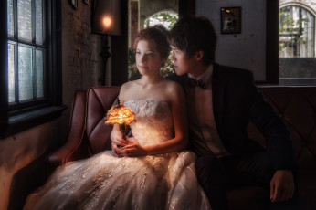 Картинка разное мужчина+женщина жених любовь пара девушка парень азиаты невеста свадьба праздник