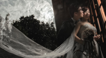 Картинка разное мужчина+женщина невеста жених любовь девушка пара парень азиаты праздник свадьба