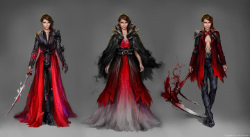 Картинка 3д+графика фантазия+ fantasy девушки оружие фон взгляд