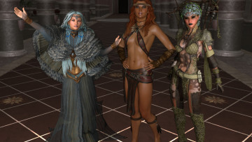 Картинка 3д+графика амазонки+ amazon девушки взгляд фон