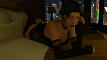 Картинка 3д+графика люди+ people девушка взгляд фон