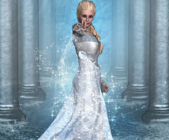 Обои картинки фото 3д графика, люди , people, девушка, взгляд, фон, платье