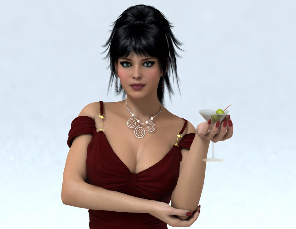 Обои картинки фото 3д графика, люди , people, девушка, фон, взгляд