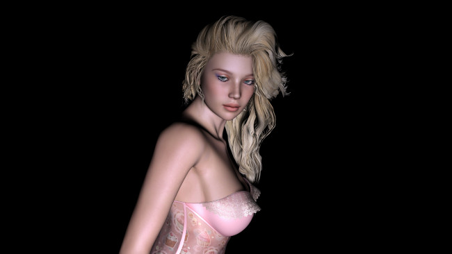 Обои картинки фото 3д графика, люди , people, фон, взгляд, девушка