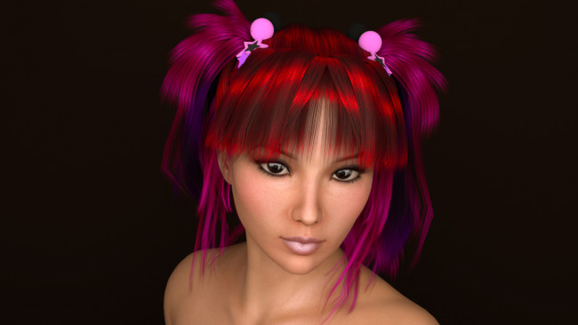 Обои картинки фото 3д графика, портрет , portraits, девушка, фон, взгляд