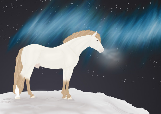 Обои картинки фото рисованное, животные,  лошади, лошадь, фон