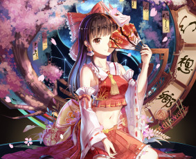 Картинка аниме touhou девушка